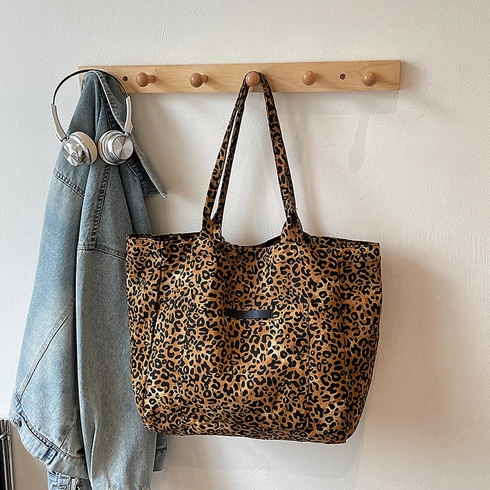 Juna leopard print nylon tote bag